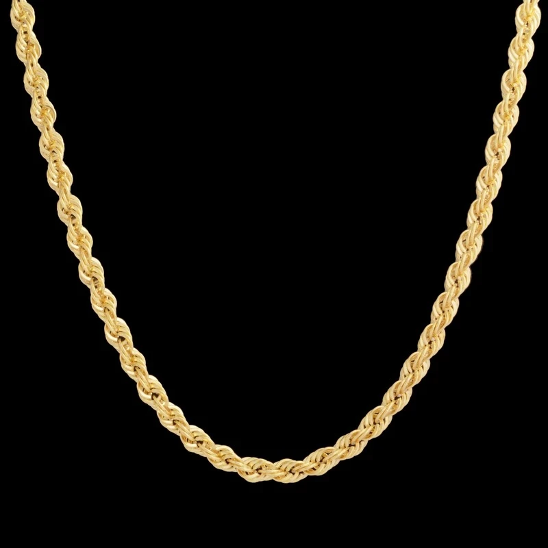 زنجیر طنابی (توئیست) طلا 18 عیار زنانه طلای مستجابی کد 65