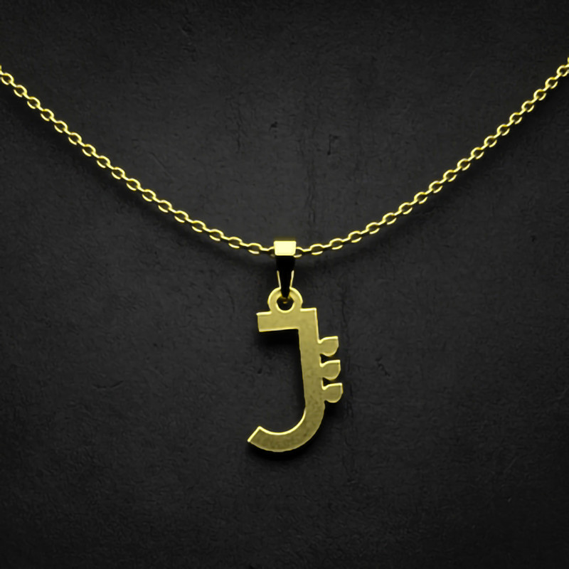 گردنبند طلا 18 عیار زنانه مدوپد مدل حرف پ کد I3-1-1655