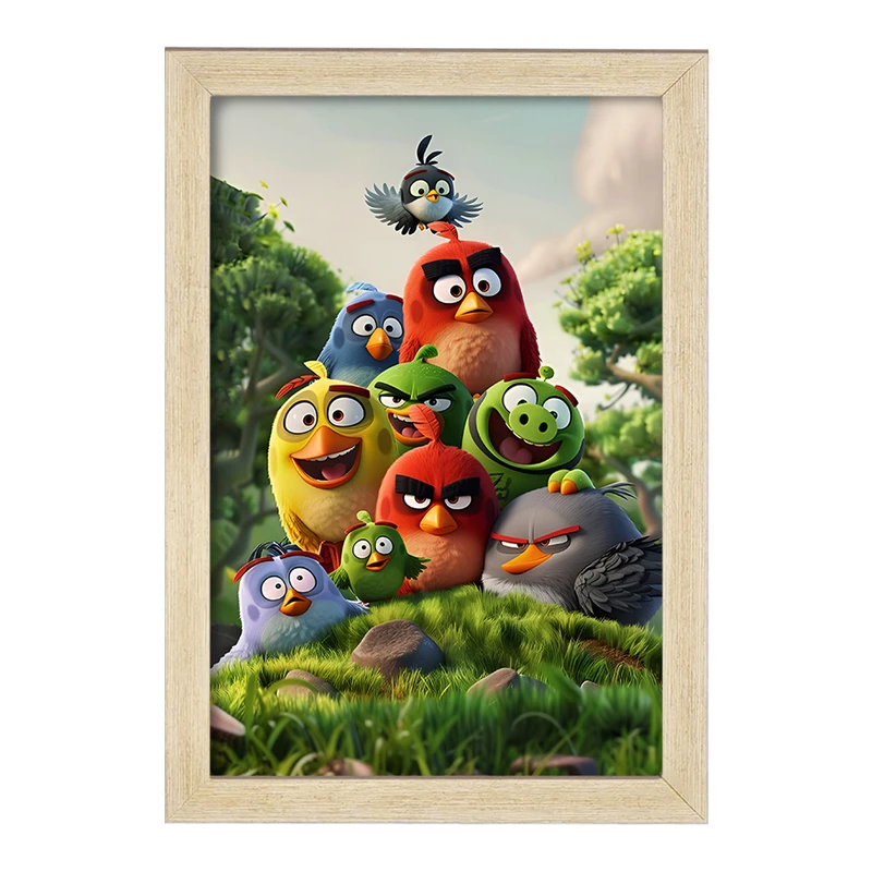 تابلو خندالو مدل پرندگان خشمگین (Angry Birds) کد F6971