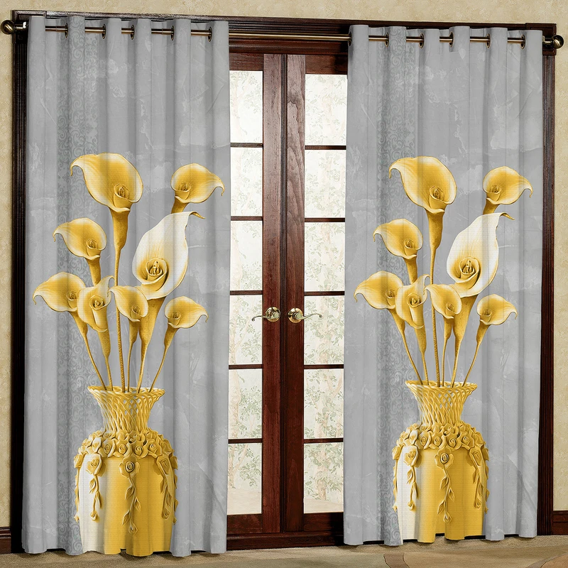 پرده مدل گل مخمل پانچی کد 4484 سایز 200x140 سانتی متر