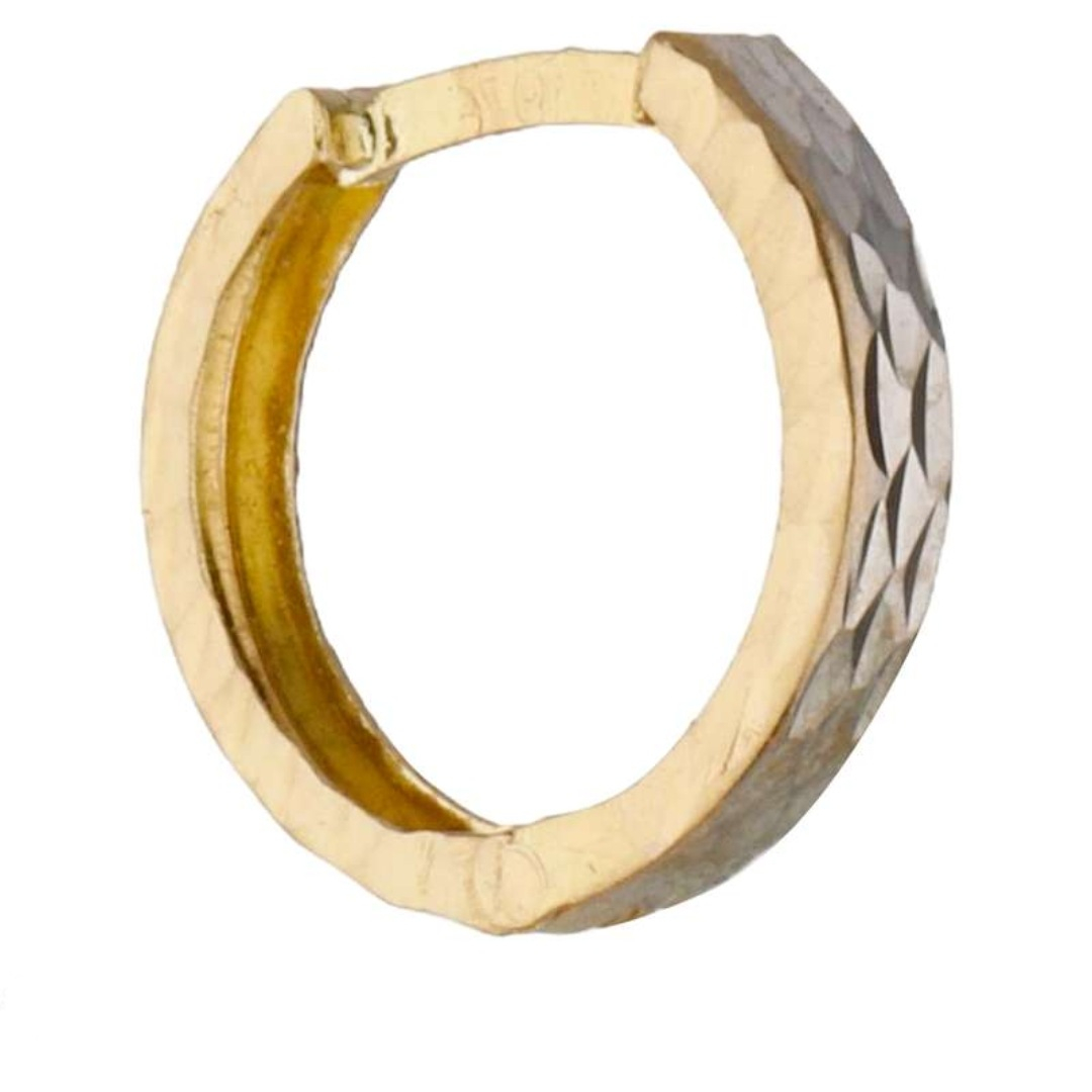 گوشواره طلا 18 عیار زنانه الی گلد گالری مدل حلقه ای گارنت کد 99000