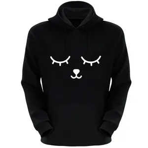 هودی زنانه مدل چشم S47 رنگ مشکی