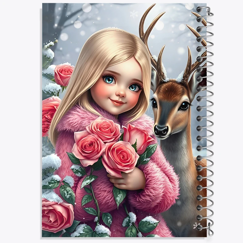 دفتر مشق 100 برگ خندالو طرح دخترانه کد F8436