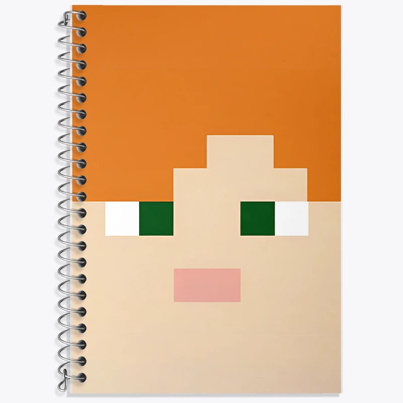 دفتر زبان 50 برگ خندالو مدل دو خط طرح ماینکرافت (Minecraft) کد F5902