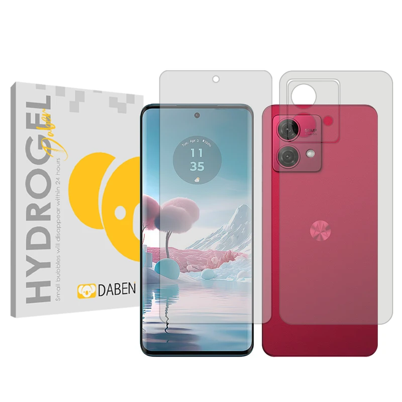 محافظ صفحه نمایش شفاف دبن مدل Tough مناسب برای گوشی موبایل موتورولا Moto G84 به همراه محافظ پشت گوشی