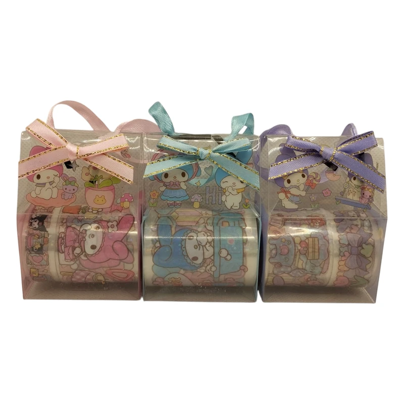 چسب نواری مدل واشی طرح کرومی کد 80 عرض 3 سانتی متر مجموعه 3 عددی