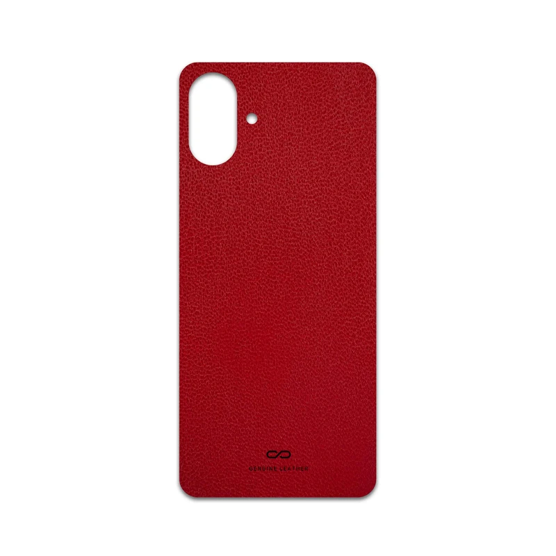 برچسب پوششی ماهوت مدل Red-Leather مناسب برای گوشی موبایل سامسونگ Galaxy A07