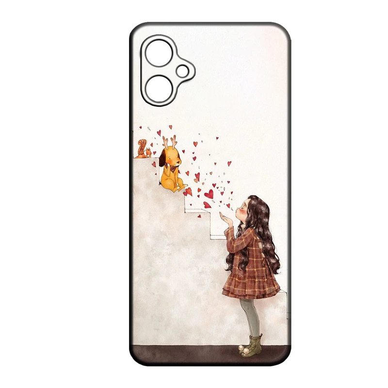 کاور طرح دخترانه کد 250 مناسب برای گوشی موبایل سامسونگ Galaxy A06