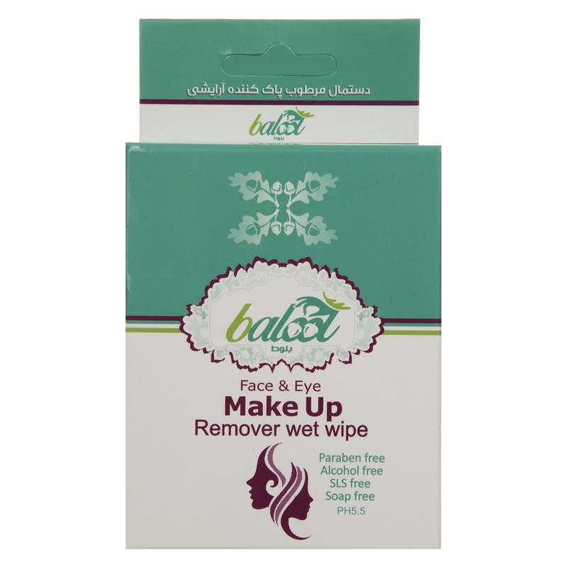 دستمال مرطوب پاک کننده آرایش بلوط مدل Makeup Remover بسته 10 عددی