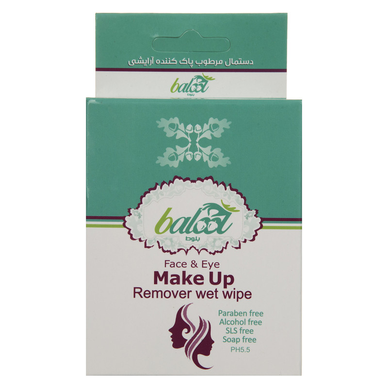 دستمال مرطوب پاک کننده آرایش بلوط مدل Makeup Remover بسته 10 عددی