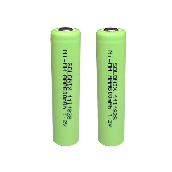 باتری نیم قلمی قابل شارژ سولونیکس مدل Ni-MH 600mAh FLAT مجموعه 2 عددی