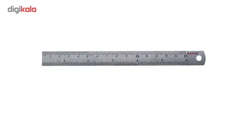 خط کش فلزی بیفا مدل ASR003 سایز 15 سانتی متر