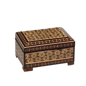 جعبه جواهرات خاتم کاری گالری گوهران مدل 1454