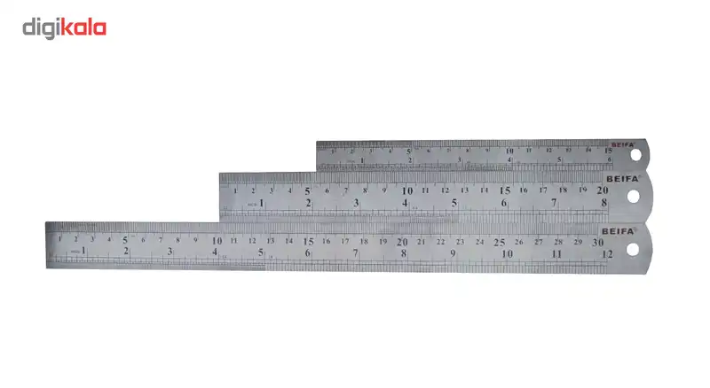 خط کش فلزی بیفا مدل ASR003 سایز 15 سانتی متر