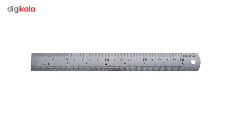 خط کش فلزی بیفا مدل ASR004 سایز 20 سانتی متر