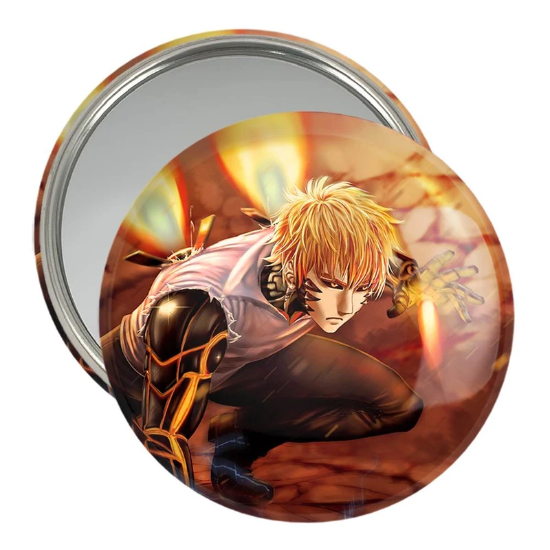 آینه جیبی خندالو مدل جنوس انیمه مرد تک مشتی One Punch Man  کد 11358
