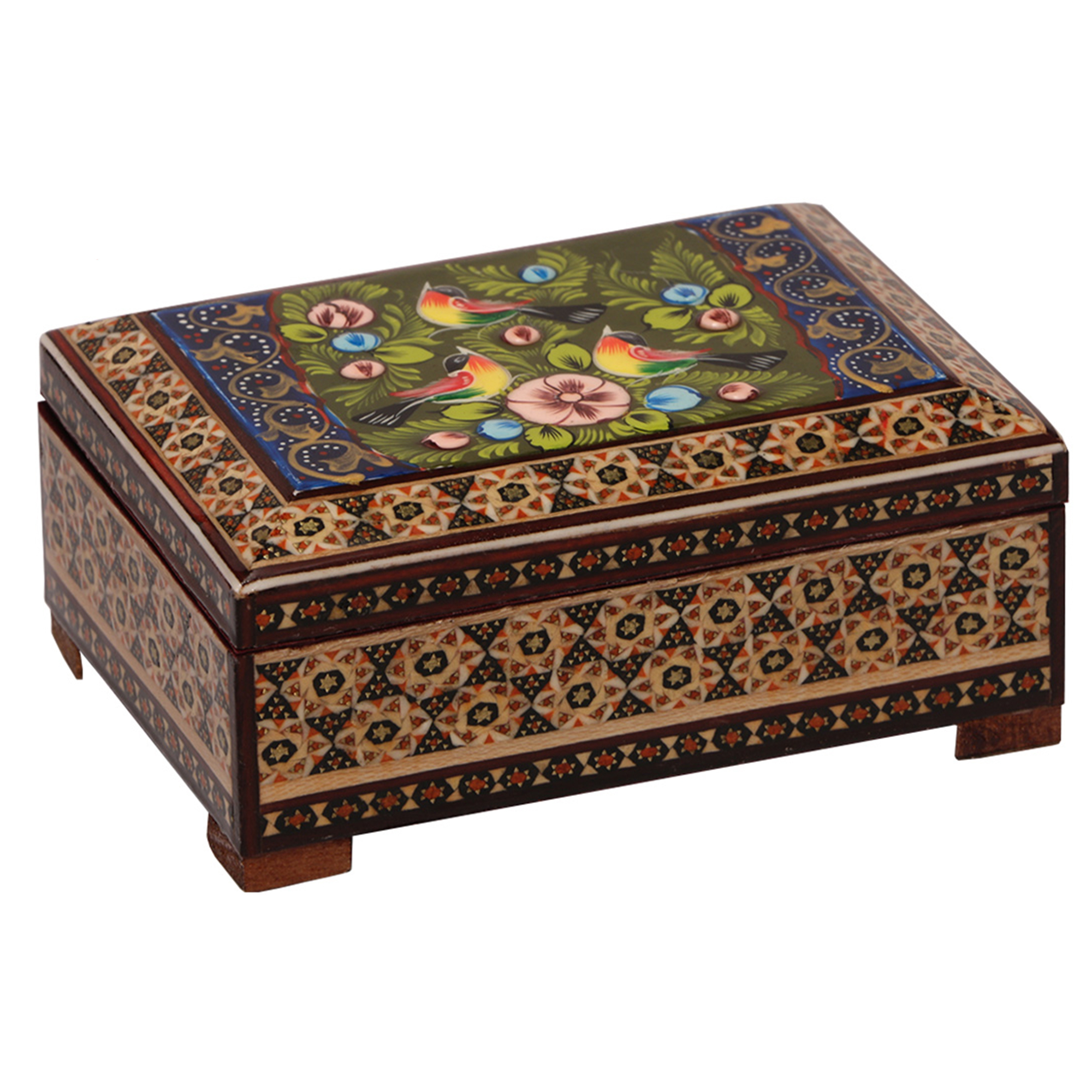 جعبه جواهرات خاتم کاری گالری گوهران  مدل 1447