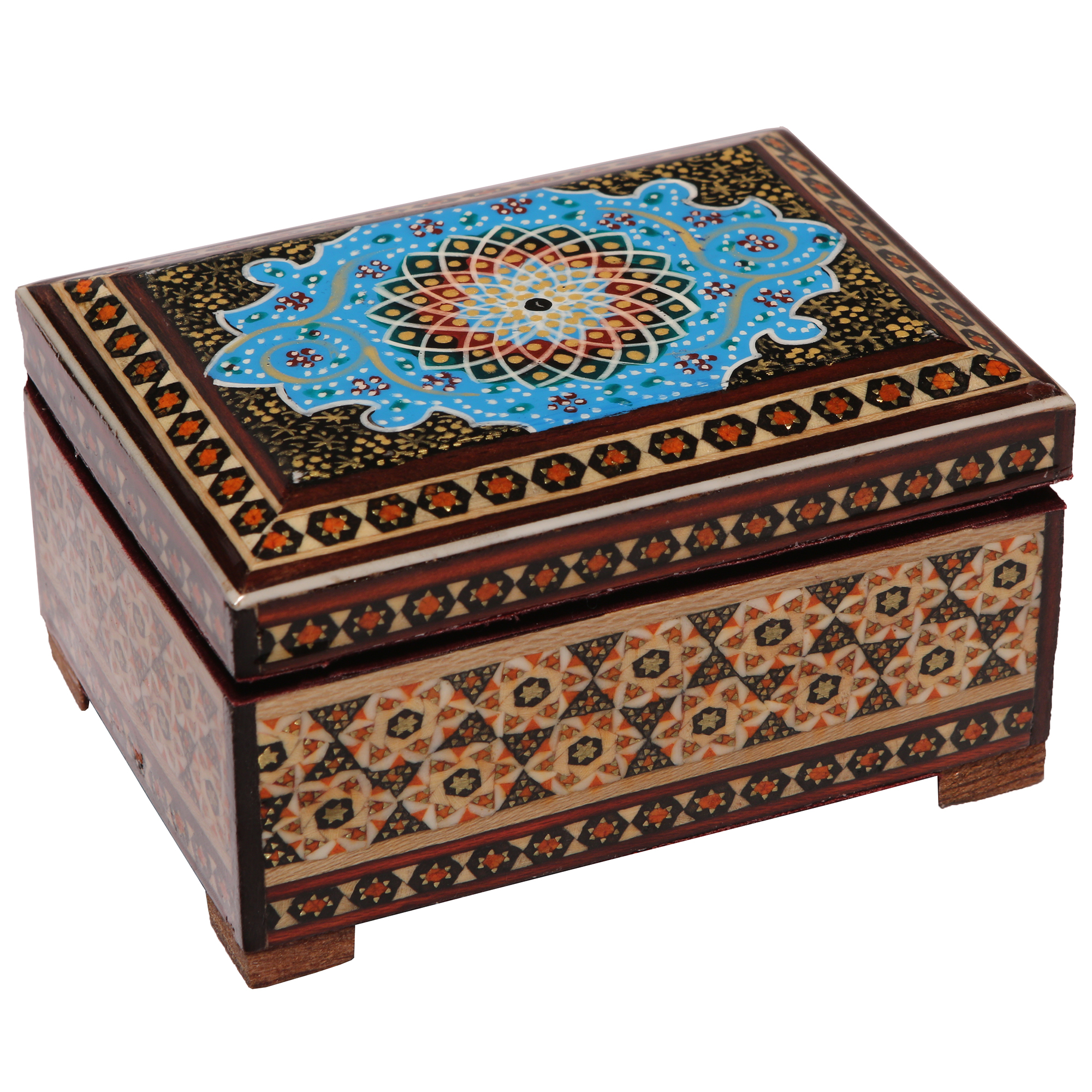 جعبه جواهرات خاتم کاری گالری گوهران مدل 1470