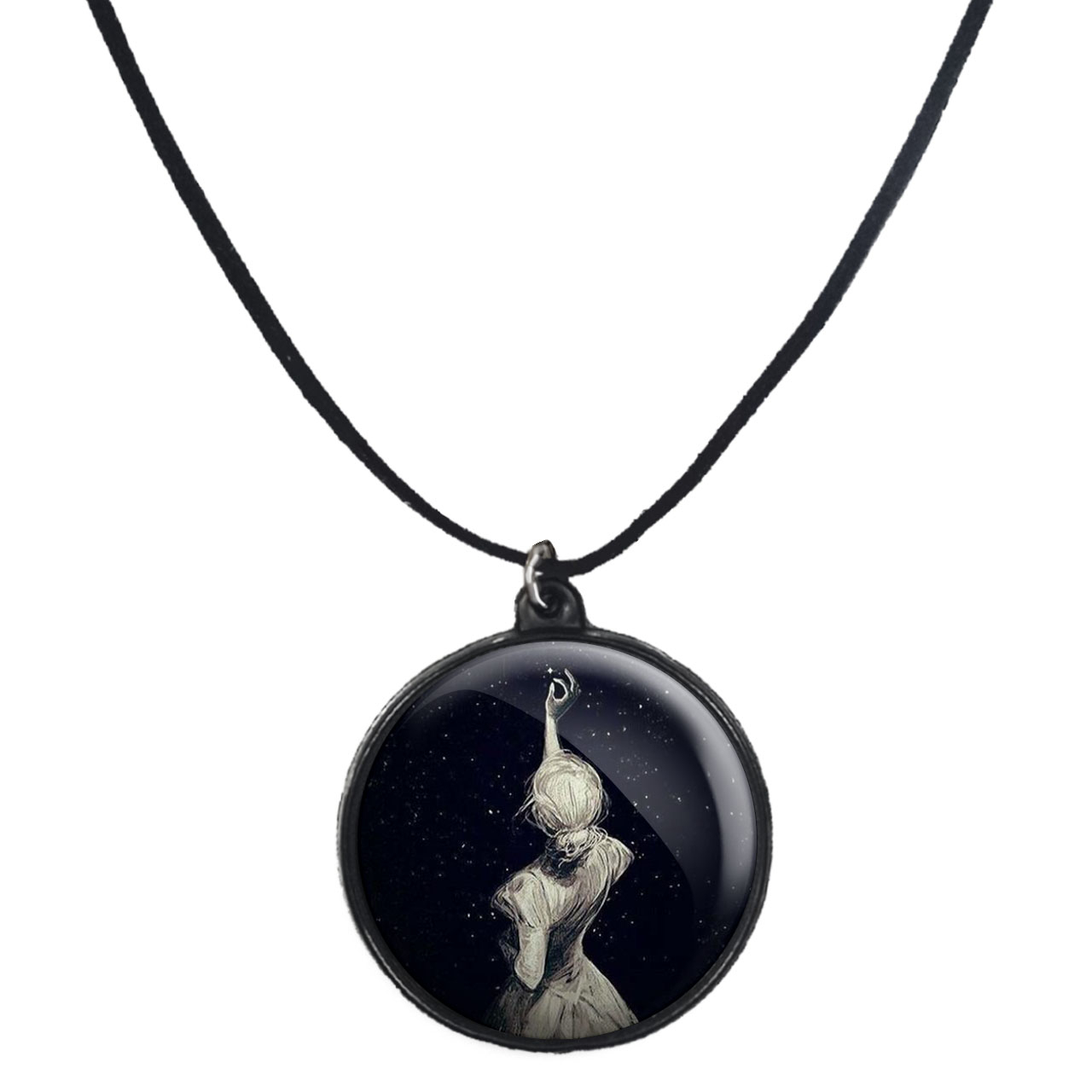 گردنبند پرمانه طرح دخترونه کد pmb.4589 مدل دو طرفه