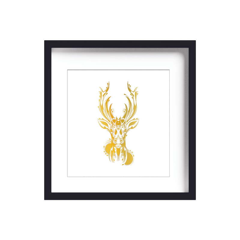 تابلو طلاکوب زرکات طرح گوزن مدل deer3