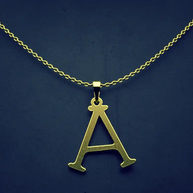 گردنبند طلا 18 عیار زنانه مدوپد مدل حرف A کد H3-1-1365