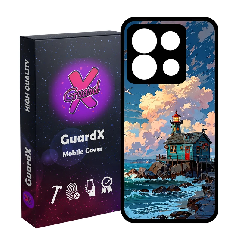 کاور گارد ایکس طرح خانه دریا مدل Glass10772 مناسب برای گوشی موبایل شیائومی Poco X6 5G / Note 13 Pro 5G