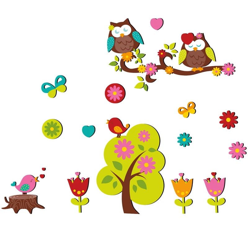 استیکر چوبی ژیوار طرح Lovely Owl