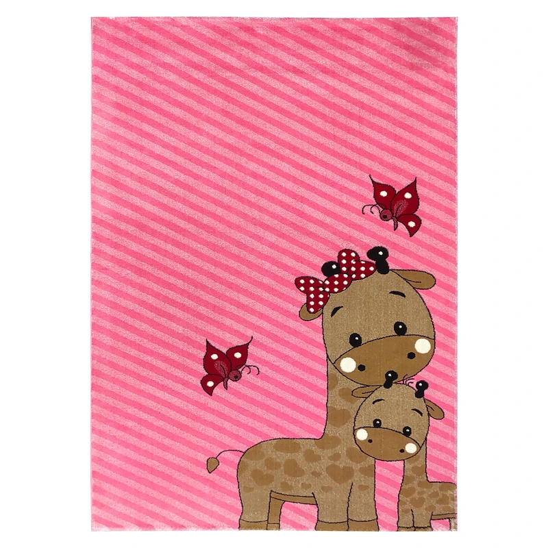 فرش ماشینی 320 شانه نساجی بهارستان بیدگل زمینه صورتی حاشیه صورتی مدل 5021