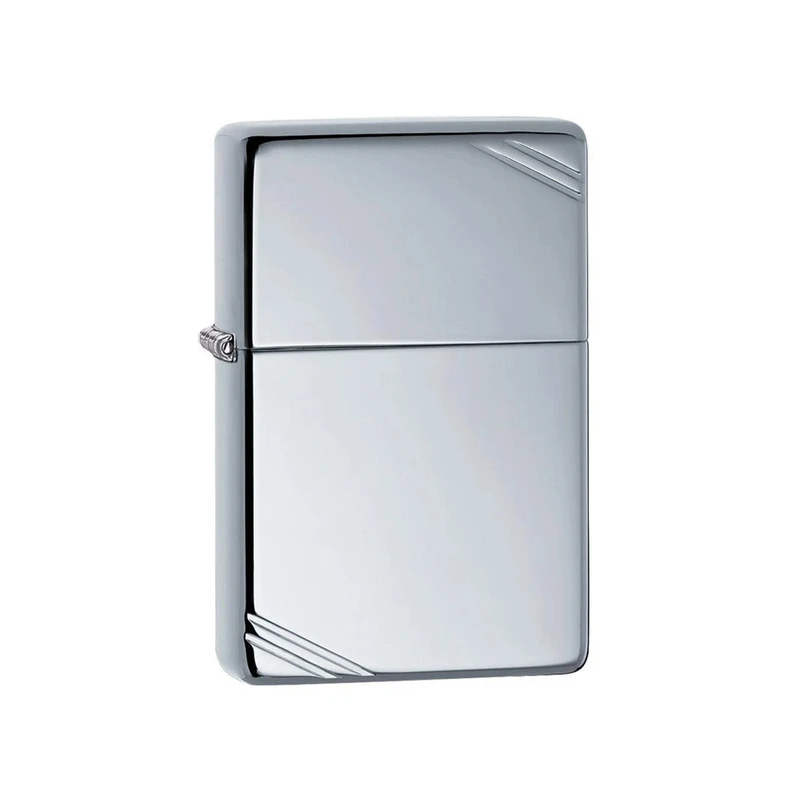 فندک زیپو مدل High Polish Chrome Vintage with Slashes کد 260