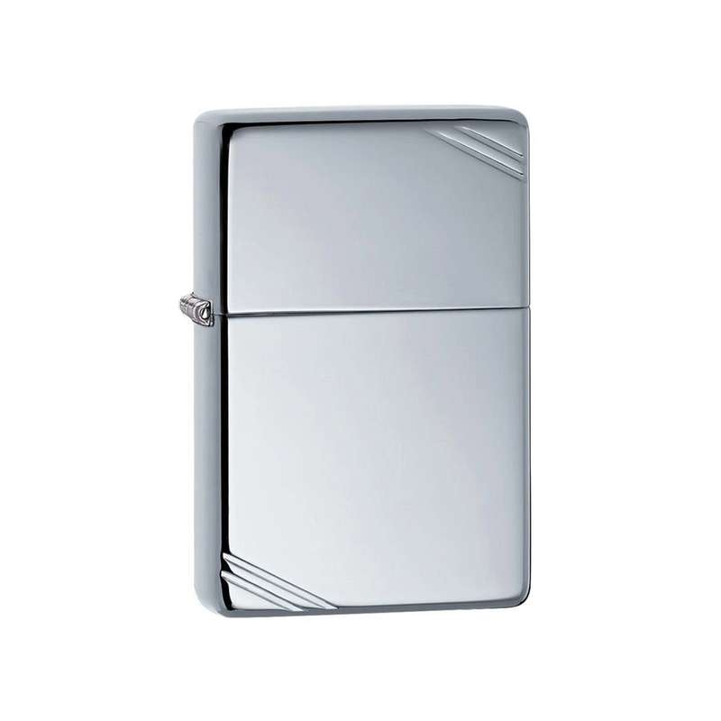 فندک زیپو مدل High Polish Chrome Vintage with Slashes کد 260
