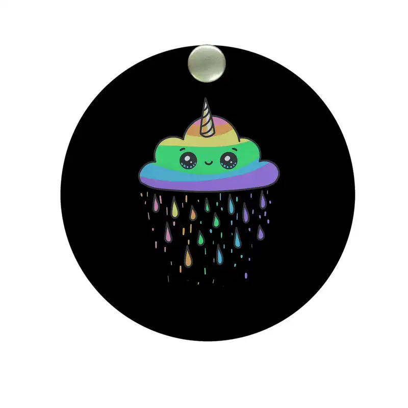 آینه جیبی طرح ابر رنگی رنگی مدل ai435