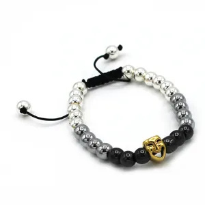 دستبند نقره گالری ساج طرح صورتک کد 1-4