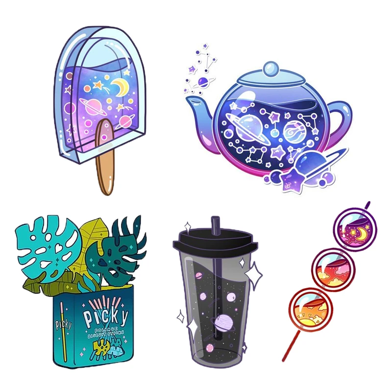 استیکر لپ تاپ موندیکس طرح نوشیدنی کد 2808 مجموعه 5 عددی