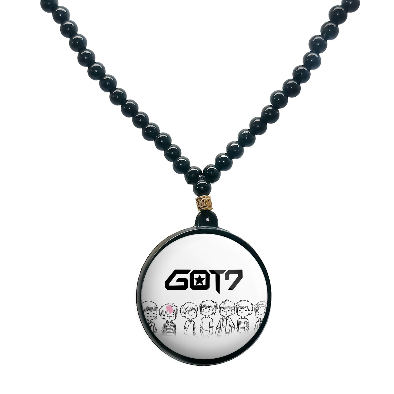 گردنبند پرمانه طرح GOT7 کد pmd.19153 مدل دو طرفه