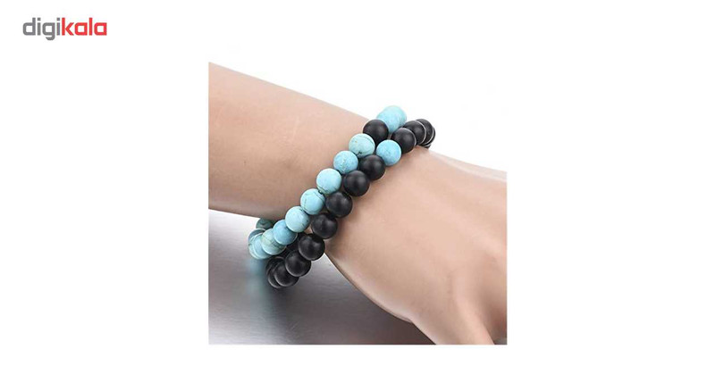 دستبند طرح فیروزه و اونیکس بسته دو عددی