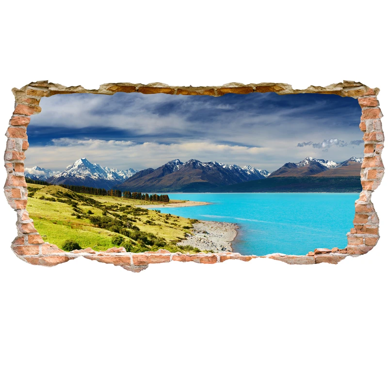 استیکر سه بعدی ژیوار طرح دریاچه نیوزلند