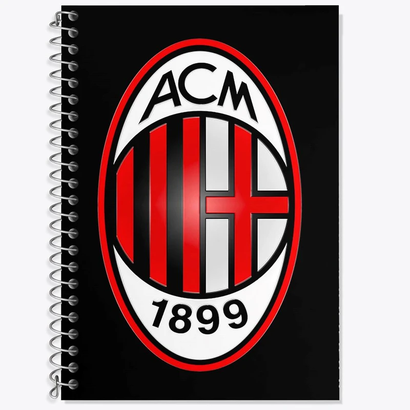 دفتر زبان 50 برگ خندالو مدل دو خط طرح باشگاه آث میلان کد 27246