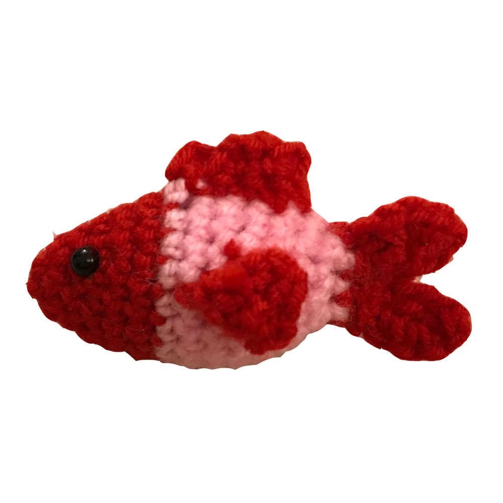 آویز عروسکی بافتنی مدل ماهی