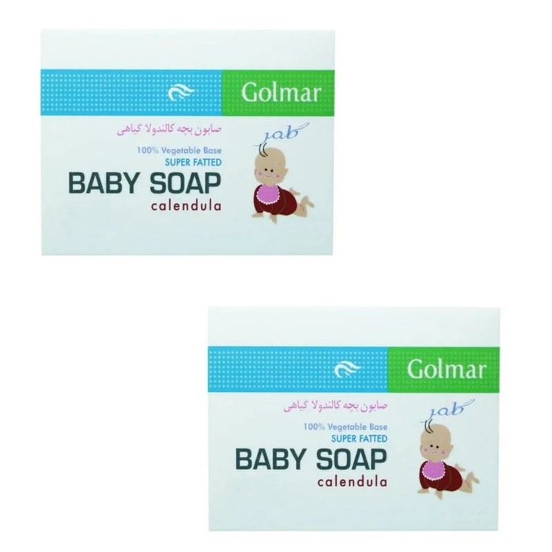صابون بچه گلمر مدل کالاندولا وزن 80 گرم مجموعه 2 عددی