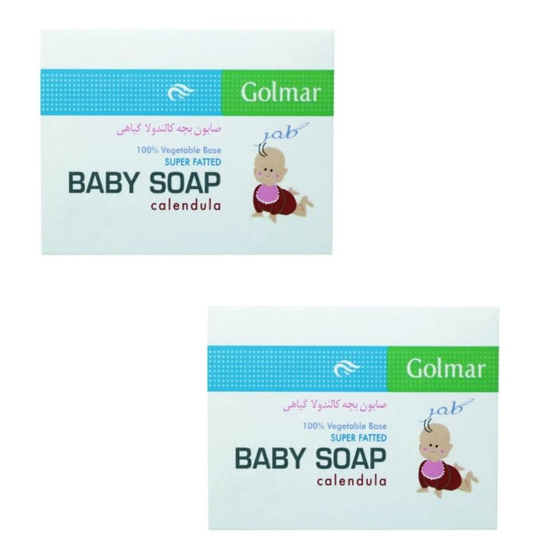 صابون بچه گلمر مدل کالاندولا وزن 80 گرم مجموعه 2 عددی