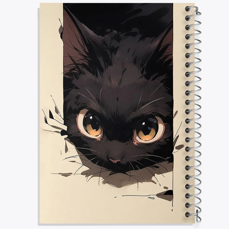 دفتر نقاشی 50 برگ خندالو طرح گربه (Cat) کد F976