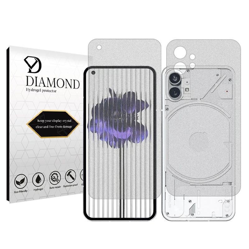 محافظ صفحه نمایش مات دیاموند مدل Tough مناسب برای گوشی موبایل ناتینگ Phone 1 به همراه محافظ پشت گوشی