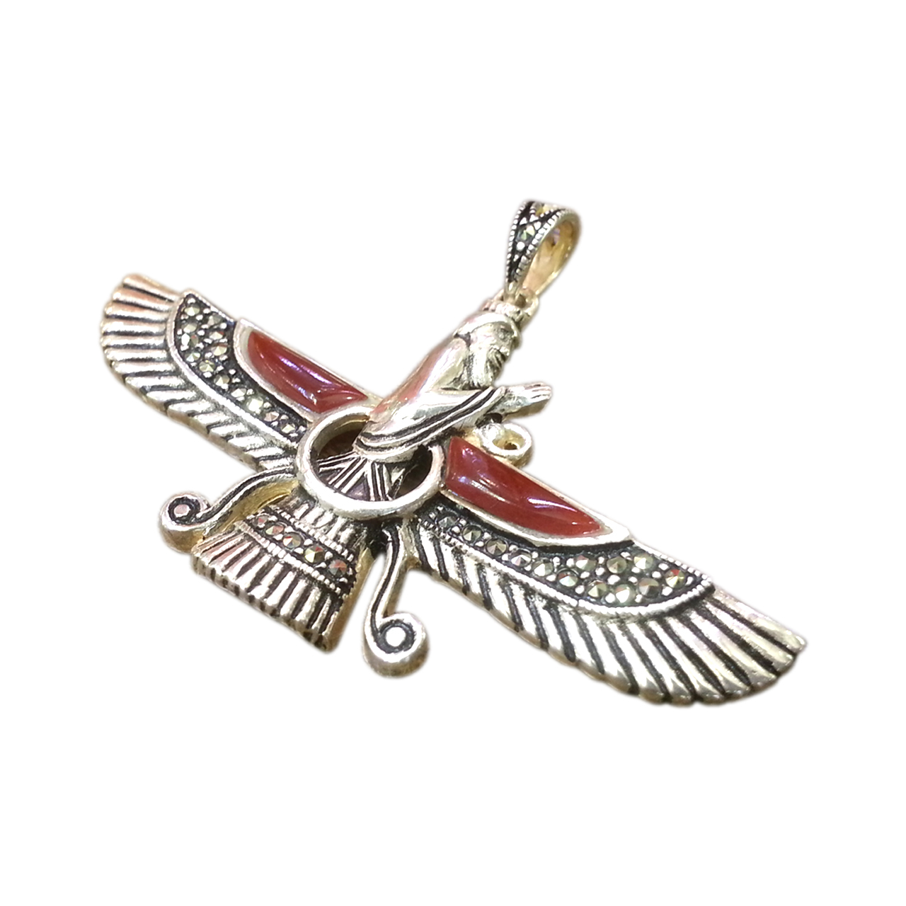 آویز گردنبند نقره مدل فروهر کد 6870