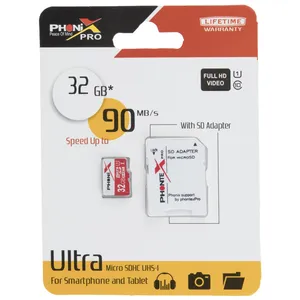 کارت حافظه microSDHC فونیکس تایوان کلاس 10 استاندارد UHS-I U1 سرعت 90MBps همراه با آداپتور SD ظرفیت 32 گیگابایت