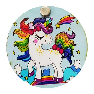 آینه جیبی مدل RINBOW طرح تک شاخ کد 63
