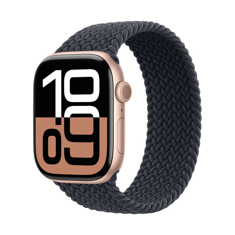 ساعت هوشمند اپل مدل Series 10 46mm Aluminum بند Solo Loop، مناسب برای ورزش، سنسور اکسیژن خون، شمارنده ضربان قلب، محاسبه مسافت طی شده، پایش وضعیت خواب، نمایش وضعیت آب و هوا، ضد آب