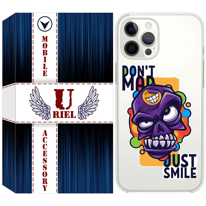 کاور ژله ای یوریل قاب مدل Clear کد 33 طرح Smile مناسب برای گوشی موبایل اپل iPhone 12 Pro