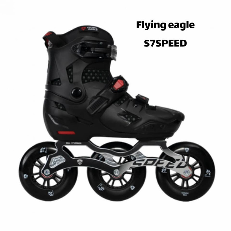 اسکیت کفشی فلاینگ ایکل مدل S7 Speed سایز 36-32 به همراه کلاه و لوازم ایمنی