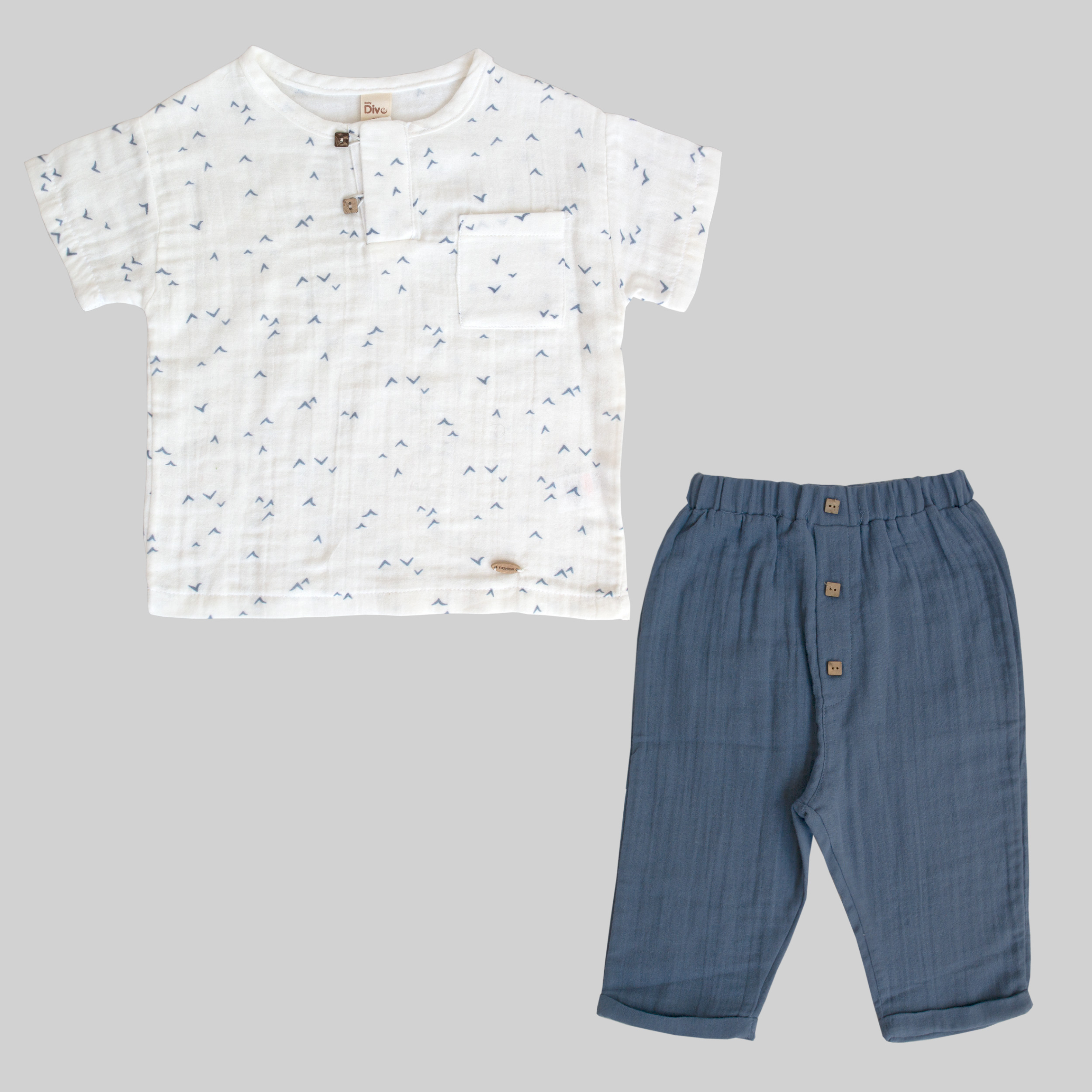 ست تی شرت  آستین کوتاه و شلوارک پسرانه مدل EKRU