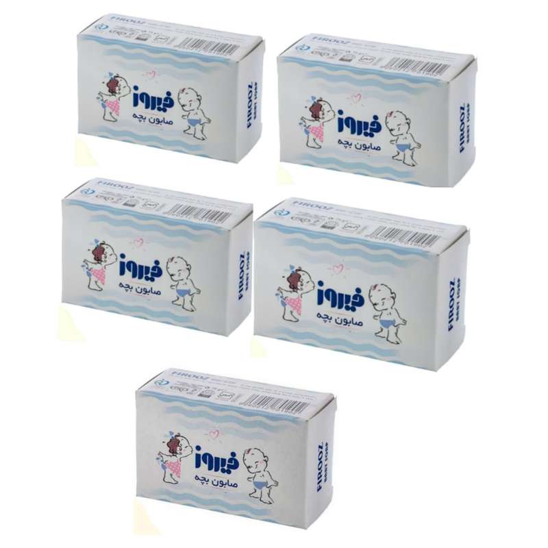 صابون بچه فیروز مدل Gh.bo وزن 75 گرم بسته 5 عددی صابون بچه فیروز مدل Gh.bo وزن 75 گرم بسته 5 عددی